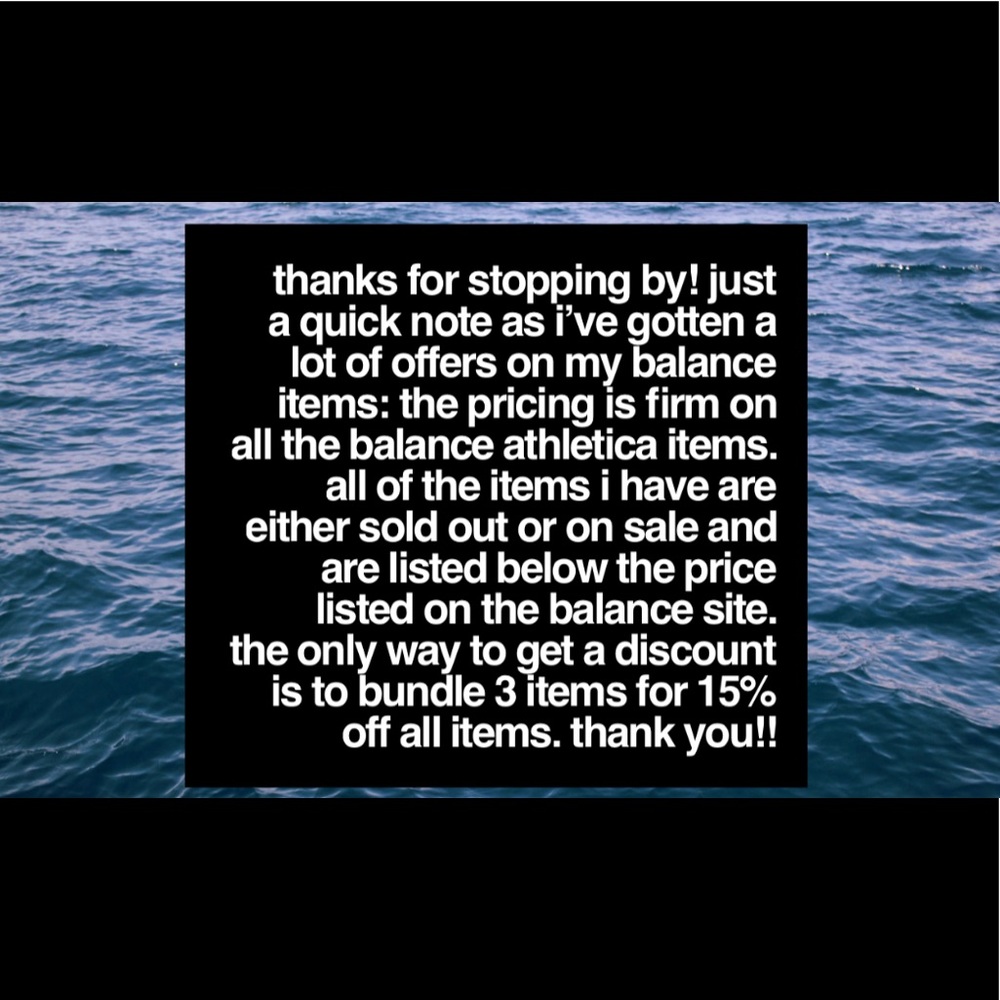 A note about Balance items